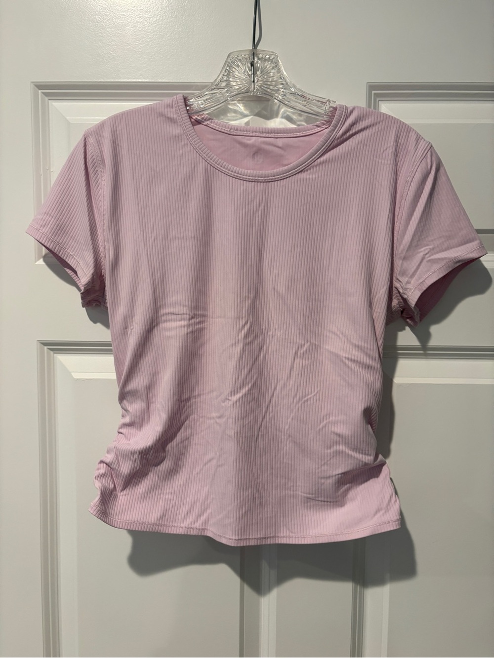 Lululemon Ribbed Pink Twist-Back Tee